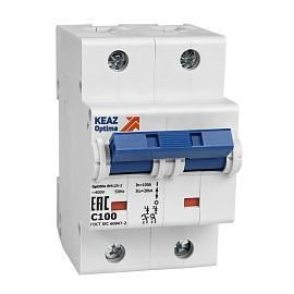 Выключатель автоматический 100А 1П+N двухполюсный характеристика C 20kA BM125 OptiDin 138541 КЭАЗ от поставщика КабельСпецСтрой
