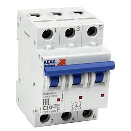 Выключатель автоматический 8А 3П трехполюсный характеристика L 6кА BM63-3L8-ОМ4-РЕГ OptiDin 235802 КЭАЗ от поставщика КабельСпецСтрой