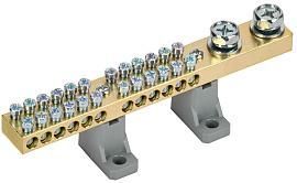 Шина N «ноль» на двух угловых изоляторах 200А ШНИ-10х18-24-L2-С IEK от поставщика КабельСпецСтрой