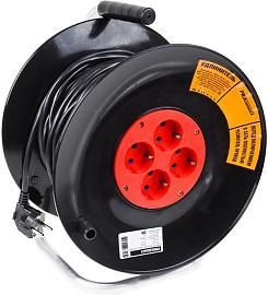 Удлинитель силовой на катушке 50 метров, 4 гнезда с заземлением, 3х1 мм², 11-7607, STANDART PROCONNECT от поставщика КабельСпецСтрой